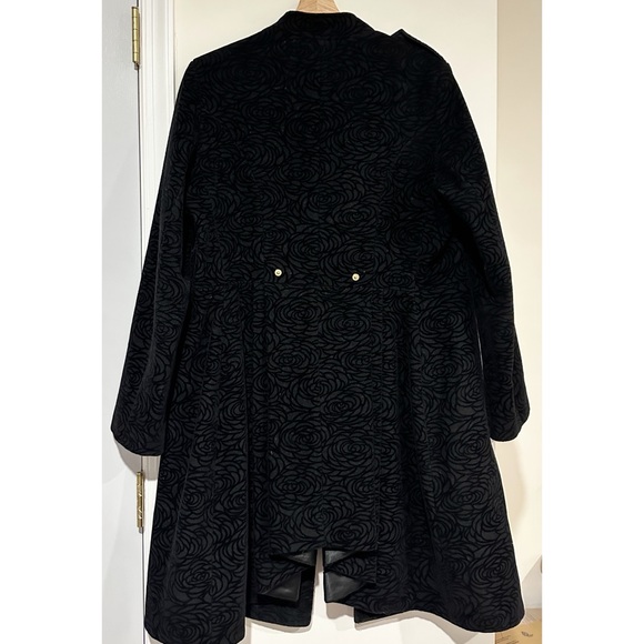 Vintage Y2K Betsey Johnson Double Breasted Black Wool Blend Coat - Picture 5 of 14